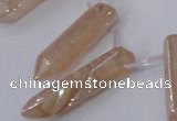 CTD1149 Top drilled 8*20mm - 10*30mm sticks plated quartz beads