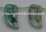 CTD1188 Top drilled 15*30mm - 16*32mm horn plated quartz beads