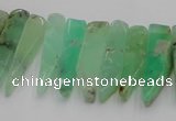 CTD1200 Top drilled 6*15mm - 7*40mm sticks Australia chrysoprase beads