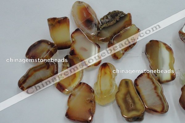 CTD1500 Top drilled 10*20mm - 15*30mm freeform agate slab beads