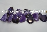 CTD1504 Top drilled 35*50mm - 40*55mm freeform agate slab beads