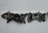 CTD1509 Top drilled 30*45mm - 40*55mm freeform agate slab beads