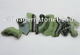 CTD1512 Top drilled 25*65mm - 40*75mm freeform agate slab beads