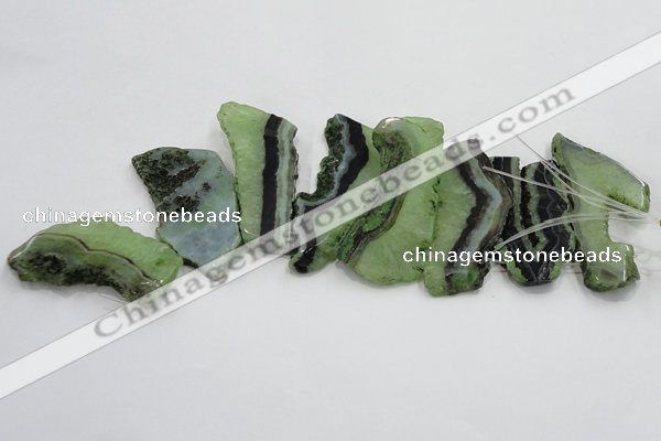 CTD1512 Top drilled 25*65mm - 40*75mm freeform agate slab beads