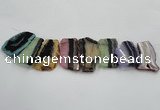 CTD1514 Top drilled 35*50mm - 40*55mm freeform agate slab beads