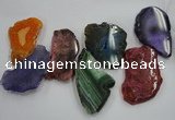 CTD1517 Top drilled 40*50mm - 45*70mm freeform agate slab beads