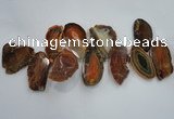 CTD1518 Top drilled 20*50mm - 30*65mm freeform agate slab beads