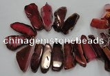 CTD1519 Top drilled 20*40mm - 25*65mm freeform agate slab beads