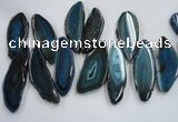 CTD1521 Top drilled 25*50mm - 30*60mm freeform agate slab beads