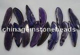 CTD1522 Top drilled 20*65mm - 25*80mm freeform agate slab beads