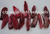 CTD1523 Top drilled 20*55mm - 25*80mm freeform agate slab beads