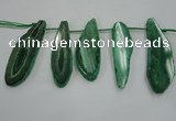 CTD1526 Top drilled 30*65mm - 35*80mm freeform agate slab beads