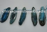 CTD1527 Top drilled 30*50mm - 35*75mm freeform agate slab beads