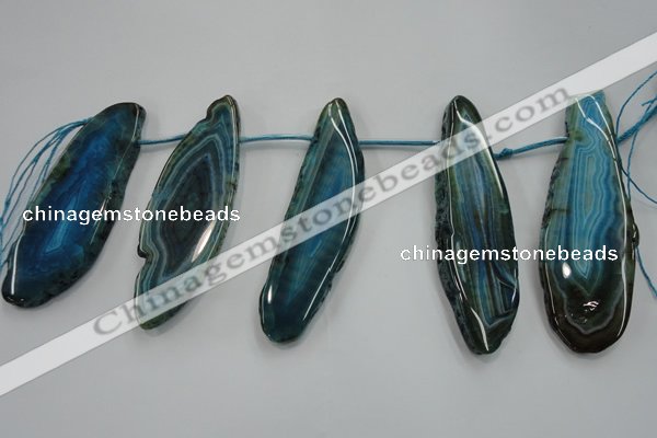 CTD1527 Top drilled 30*50mm - 35*75mm freeform agate slab beads