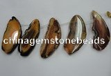 CTD1534 Top drilled 30*65mm - 35*80mm freeform agate slab beads