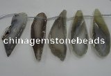 CTD1537 Top drilled 30*65mm - 35*75mm freeform agate slab beads