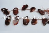 CTD1565 Top drilled 30*45mm - 35*60mm freeform agate slab beads