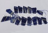 CTD1582 Top drilled 20*35mm - 30*50mm freeform lapis lzuli beads