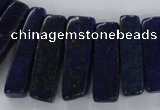 CTD1586 Top drilled 8*20mm - 10*45mm sticks lapis lazuli beads