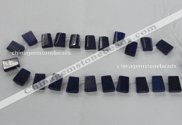 CTD1589 Top drilled 13*18mm trapezoid lapis lazuli gemstone beads