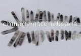 CTD1606 Top drilled 6*25mm - 8*50mm sticks botswana agate beads