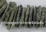 CTD1632 Top drilled 5*20mm - 8*40mm sticks green kyanite beads