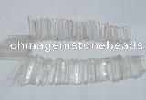 CTD1639 Top drilled 5*30mm - 7*60mm sticks white crystal beads