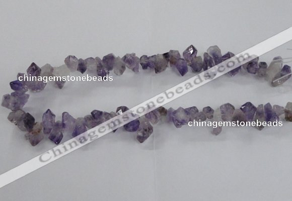 CTD1641 Top drilled 10*14mm - 10*18mm faceted nuggets amethyst beads