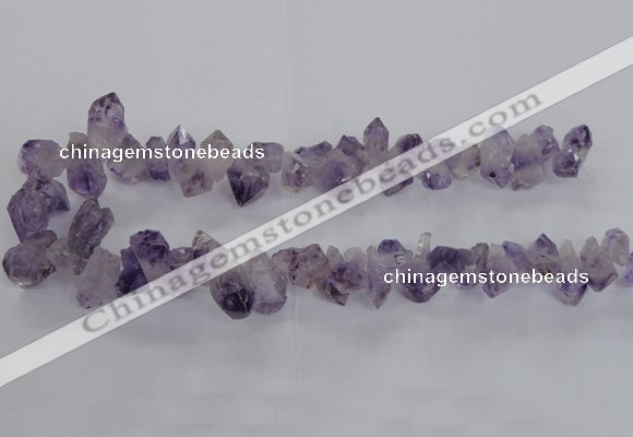 CTD1642 Top drilled 10*20mm - 15*25mm faceted nuggets amethyst beads