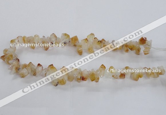 CTD1644 Top drilled 10*14mm - 10*18mm faceted nuggets citrine beads