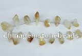 CTD1645 Top drilled 15*20mm - 18*35mm faceted nuggets citrine beads