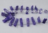 CTD1650 Top drilled 10*20mm - 15*40mm freeform druzy agate beads