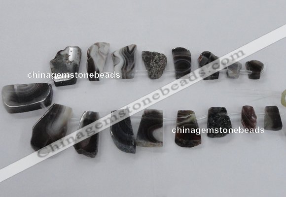 CTD1669 Top drilled 12*20mm - 25*45mm freeform agate gemstone beads