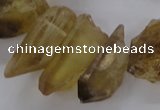 CTD1671 Top drilled 10*20mm - 15*35mm sticks lemon quartz beads