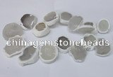 CTD1675 Top drilled 25*30mm - 35*45mm freeform agate gemstone beads