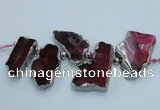 CTD1729 Top drilled 25*35mm - 30*45mm freeform agate slab beads