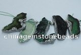 CTD1730 Top drilled 25*35mm - 30*45mm freeform agate slab beads