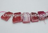 CTD1732 Top drilled 25*35mm - 30*45mm freeform agate slab beads