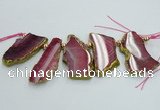 CTD1734 Top drilled 25*35mm - 30*45mm freeform agate slab beads