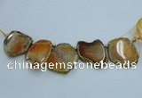 CTD1738 Top drilled 25*35mm - 35*50mm freeform agate slab beads