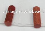 CTD1804 Top drilled 10*30mm - 10*32mm sticks goldstone beads