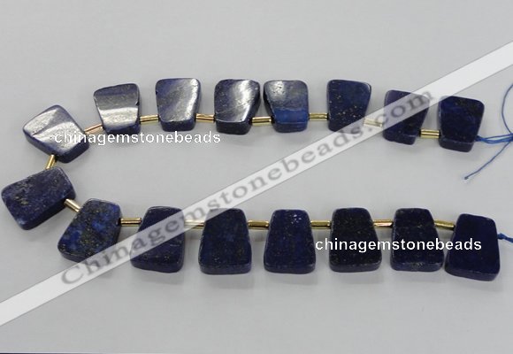 CTD1925 Top drilled 20*25mm - 22*28mm trapezoid lapis lazuli beads