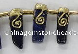 CTD1927 Top drilled 8*20mm - 10*35mm sticks lapis lazuli beads