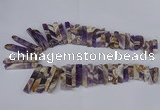 CTD1979 Top drilled 8*20mm - 10*55mm sticks dogtooth amethyst beads