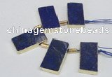 CTD1980 Top drilled 20*35mm - 20*45mm freeform lapis lazuli beads