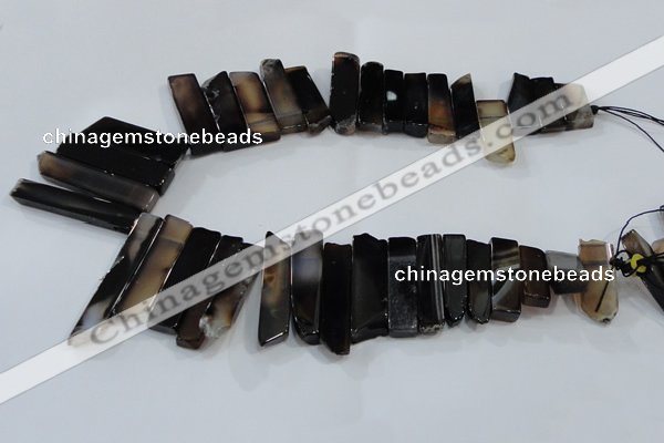 CTD1982 Top drilled 8*25mm - 10*50mm sticks agate gemstone beads