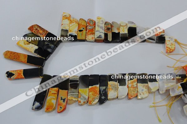 CTD1985 Top drilled 10*25mm - 12*50mm sticks agate gemstone beads