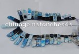 CTD1988 Top drilled 10*25mm - 12*50mm sticks agate gemstone beads