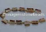 CTD1993 Top drilled 18*25mm - 20*25mm freeform druzy citrine beads