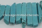 CTD2018 Top drilled 6*20mm - 8*45mm sticks turquoise beads